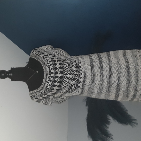 Shades of Grey Crochet Dress - Picture 2 of 8